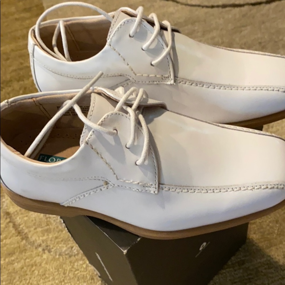 ~Florsheim~ White Reveal Bike Oxfords